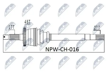 Піввісь NTY NPW-CH-016