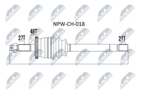 Піввісь NTY NPW-CH-018