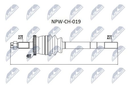 Напіввісь NTY NPW-CH-019