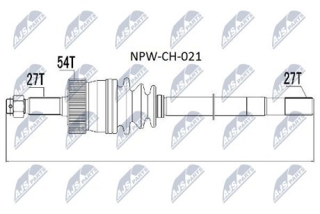 Напіввісь NTY NPW-CH-021