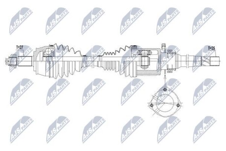 ПОЛУОСЬ NTY NPW-CH-040