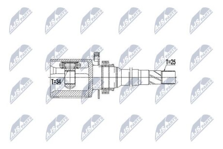 Шарнир равных угловых скоростей NTY NPW-CH-041