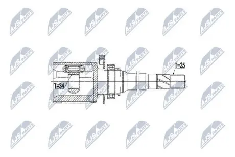 ШРУС / Шарнір рівних кутових швидкостей NTY NPW-CH-041