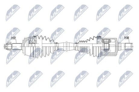 Напіввісь NTY NPW-CH-042