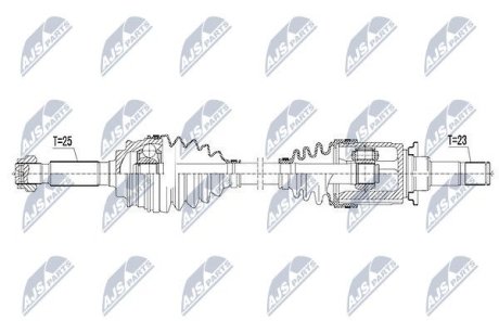 Напіввісь NTY NPW-CH-050