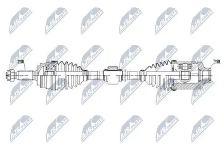 ПОЛУОСЬ NTY NPW-CH-058
