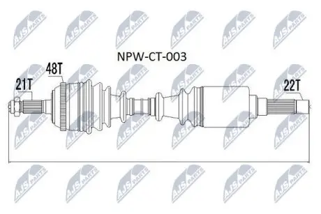 Полуось NTY NPW-CT-003