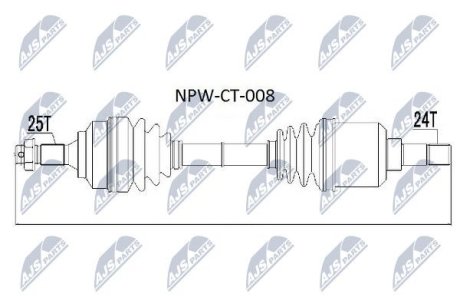 Полуось NTY NPW-CT-008