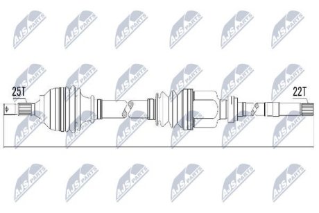 Полуось NTY NPW-CT-011 (фото 1)