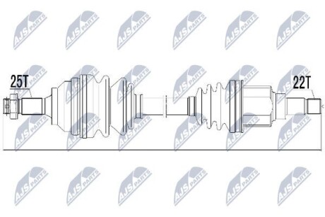 ПОЛУОСЬ NTY NPW-CT-018