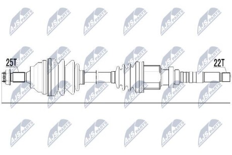 ПОЛУОСЬ NTY NPW-CT-019 (фото 1)