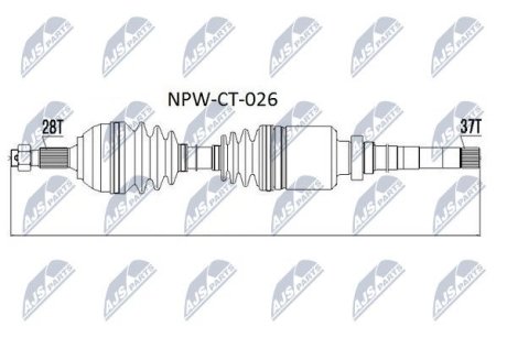 Напіввісь NTY NPW-CT-026