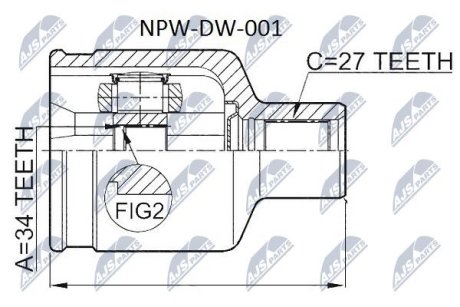 Шарнір рівних кутових швидкостей NTY NPW-DW-001