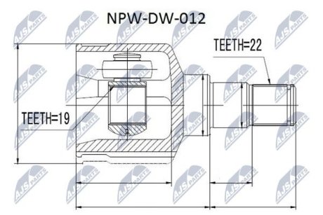 Шарнир равных угловых скоростей NTY NPW-DW-012