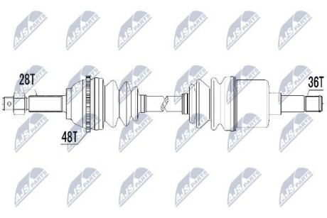 ПОЛУОСЬ NTY NPW-FR-031