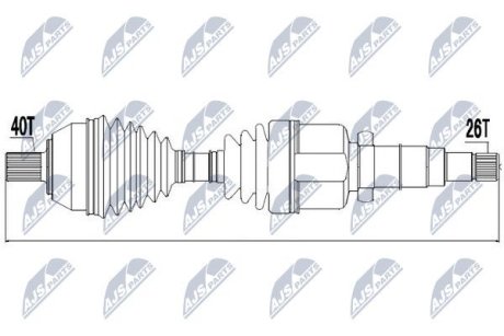 Полуось NTY NPW-FR-049