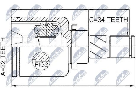 Шарнир равных угловых скоростей NTY NPW-FR-051