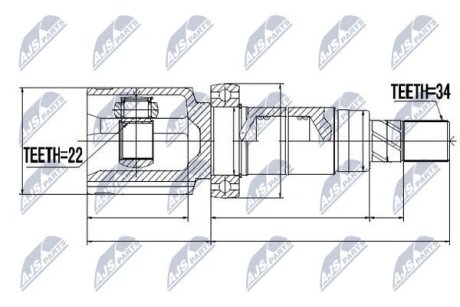 Шарнир равных угловых скоростей NTY NPW-FR-052