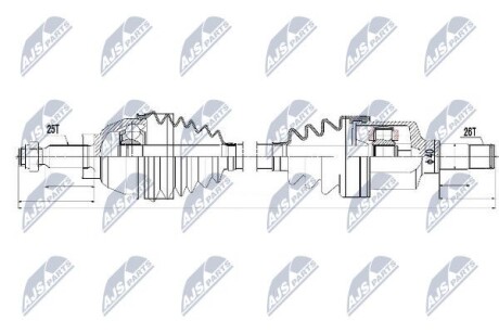 ПОЛУОСЬ NTY NPW-FR-055