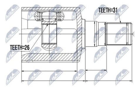 Шарнір рівних кутових швидкостей NTY NPW-FR-065