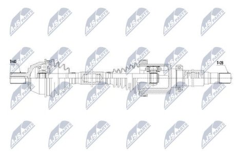 Напіввісь NTY NPW-FR-080