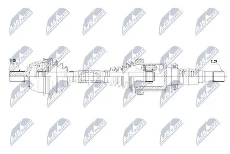 Напіввісь NTY NPW-FR-080