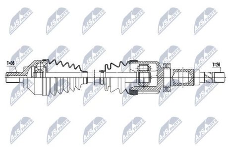 Напіввісь NTY NPW-FR-082