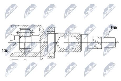 Шарнир равных угловых скоростей NTY NPW-FR-083