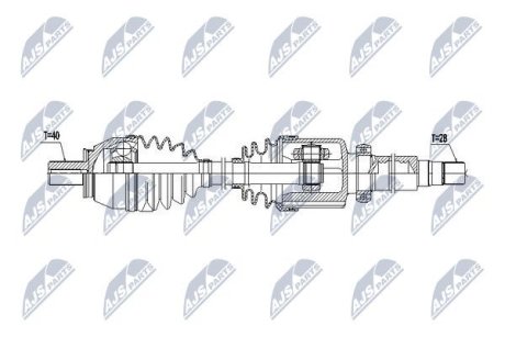 Полуось NTY NPW-FR-086