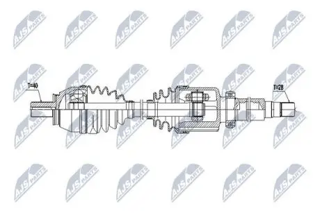Напіввісь NTY NPW-FR-086