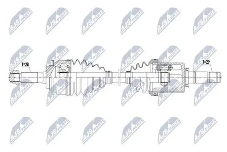 Полуось NTY NPW-FR-088