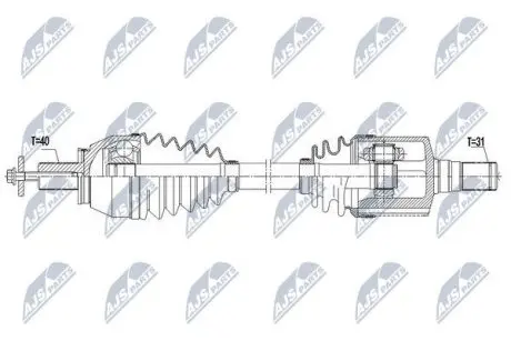 Напіввісь NTY NPW-FR-096