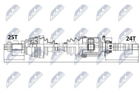 ПОЛУОСЬ NTY NPW-FT-017