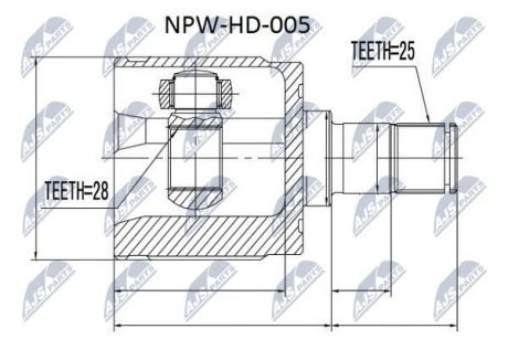 Шарнир равных угловых скоростей NTY NPW-HD-005