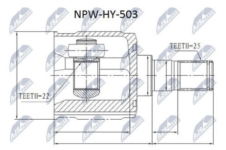 Шарнір рівних кутових швидкостей NTY NPW-HY-503 (фото 1)