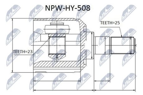 Шарнір рівних кутових швидкостей NTY NPW-HY-508