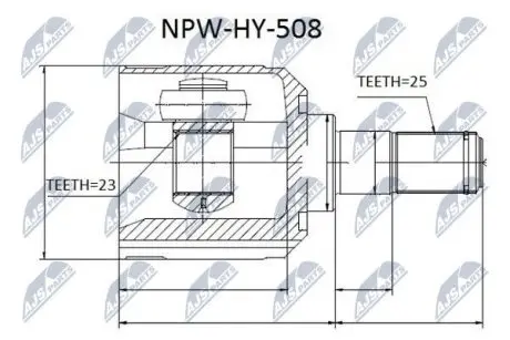 ШРУС / Шарнір рівних кутових швидкостей NTY NPW-HY-508