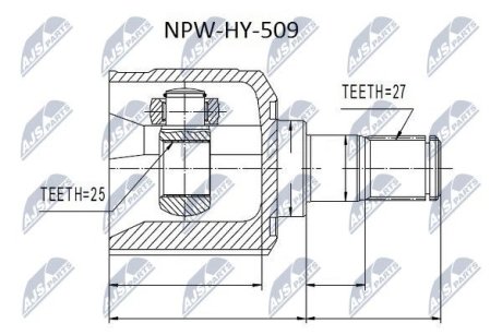 Шарнір рівних кутових швидкостей NTY NPW-HY-509