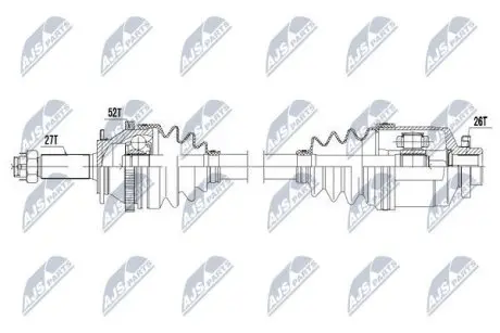Піввісь NTY NPW-HY-526
