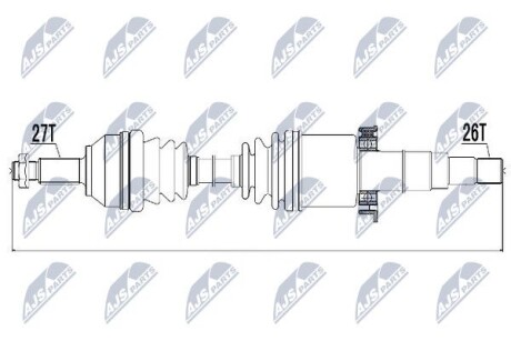 Полуось NTY NPW-JG-001