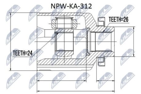 Шарнір рівних кутових швидкостей NTY NPW-KA-312