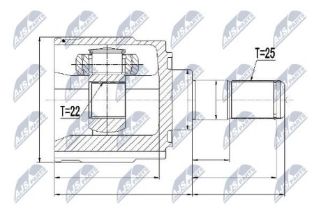 ШАРНИР РАВНЫХ УГЛОВЫХ СКОРОСТЕЙ NTY NPW-KA-314