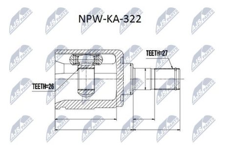 Шарнир равных угловых скоростей NTY NPW-KA-322