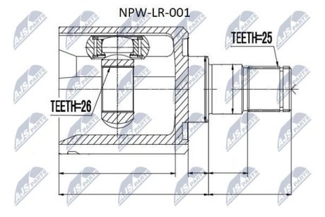 ШАРНИР РАВНЫХ УГЛОВЫХ СКОРОСТЕЙ NTY NPW-LR-001