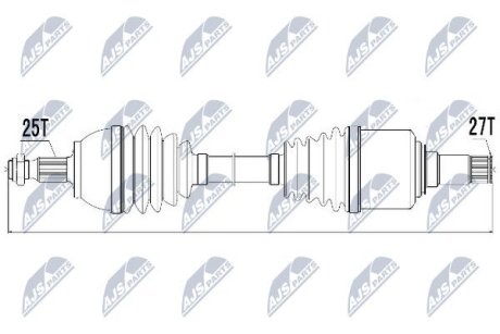 Полуось NTY NPW-ME-017