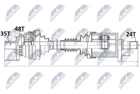 Полуось NTY NPW-ME-023