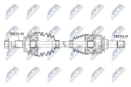 Полуось NTY NPW-ME-047 (фото 1)