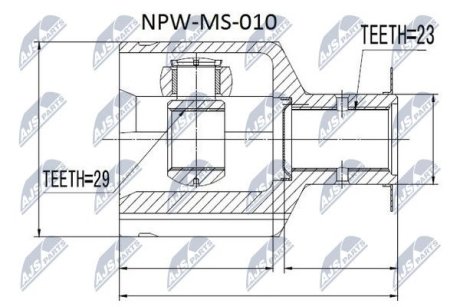 Шарнир равных угловых скоростей NTY NPW-MS-010