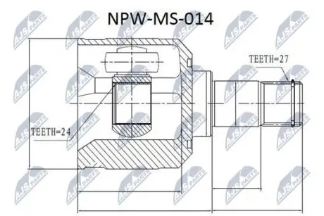 ШРУС / Шарнір рівних кутових швидкостей NTY NPW-MS-014