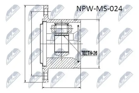 ШРУС / Шарнир равных угловых скоростей NTY NPW-MS-024